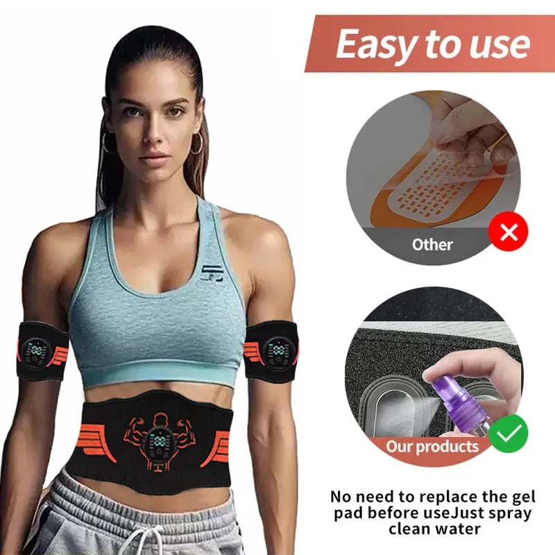 EMS Abdominal Toning Belt – Abs & Muscle Trainer for Men & Women