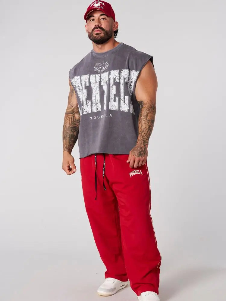 ALMASTRONG Men’s Oversized Sleeveless Top – Cotton Gym Training Waistcoat