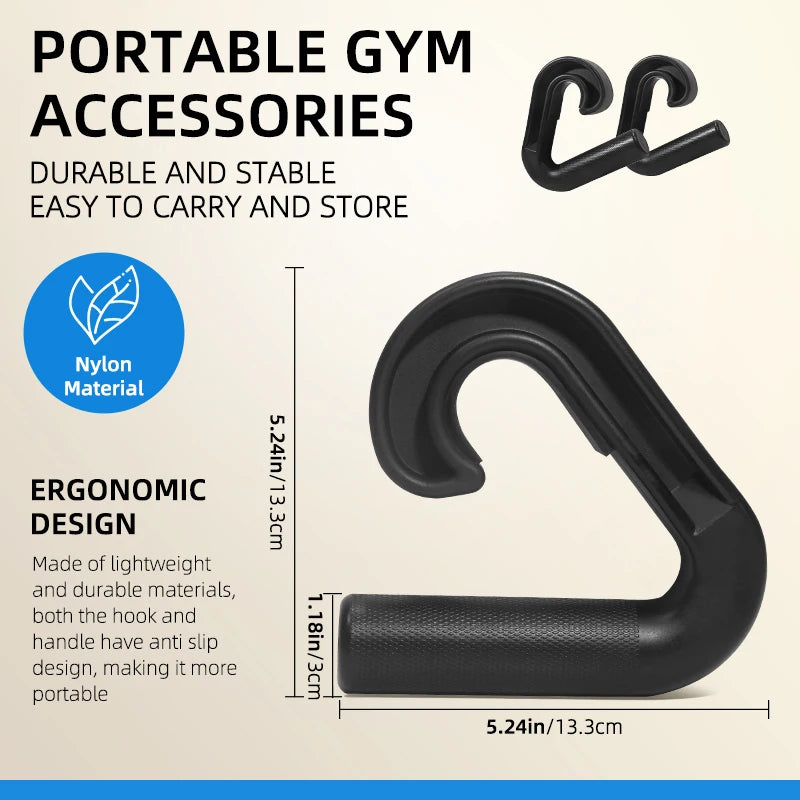 Gym-Grade Grip Bar with Double Hooks