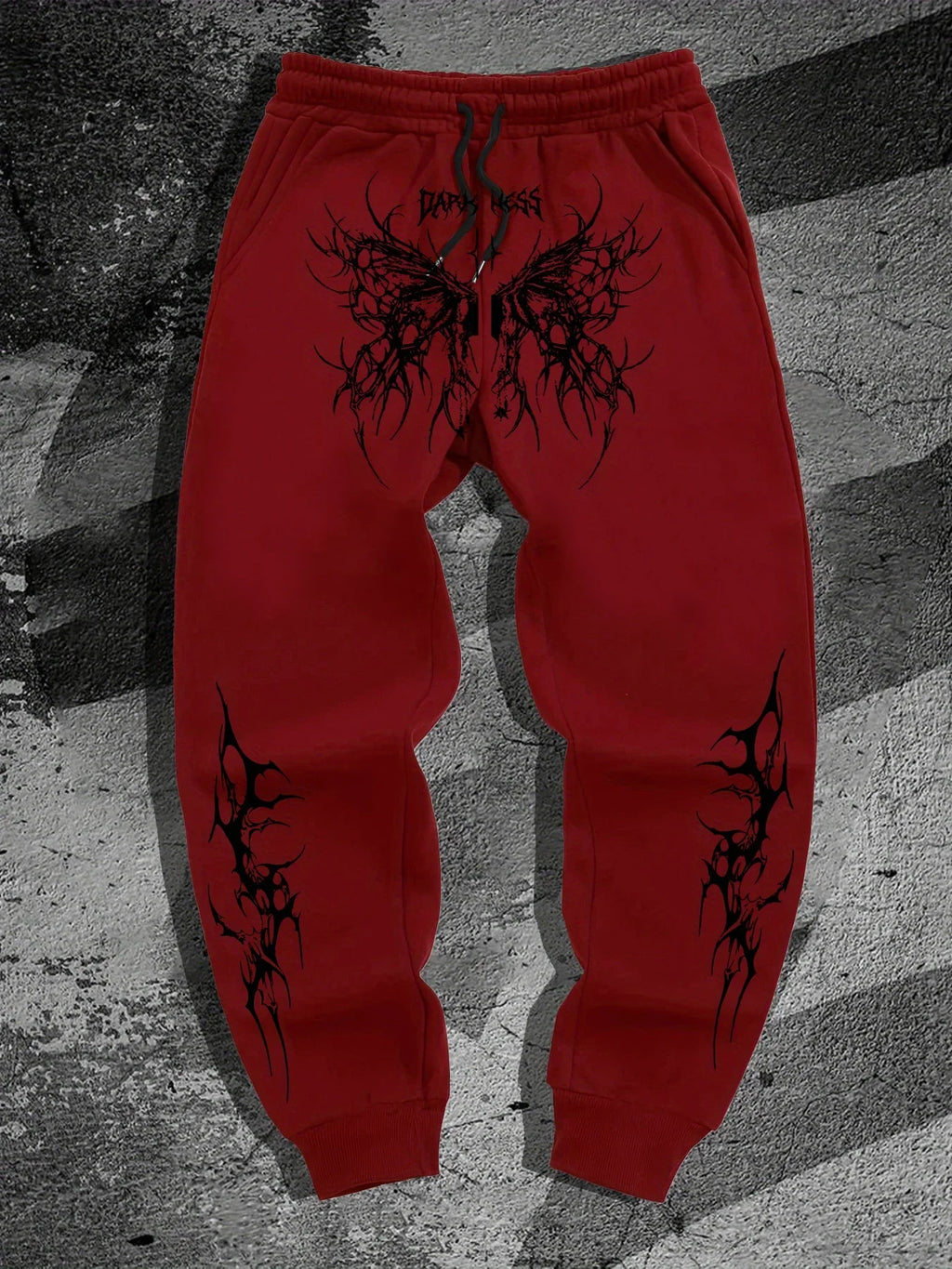 Featuring dark style printed sports pants, men's and women's street fashion pants, autumn and winter casual youth sports jogging - ALMASTRONG