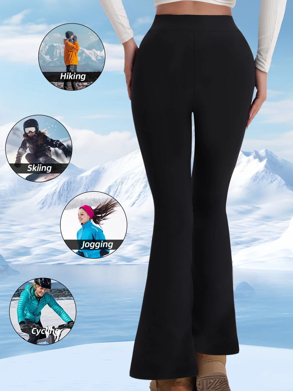 Fleece lined pants, women's yoga pants, women's thermal pants, high