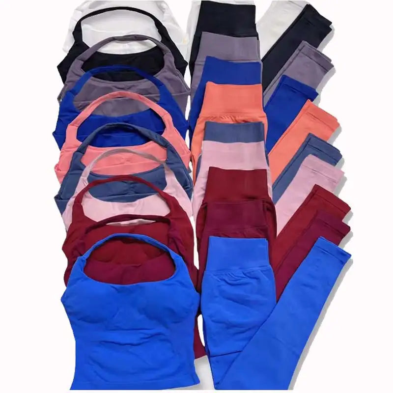 ALMASTRONG Women’s 2-Piece Yoga Set – Halter Top & Leggings Outfit