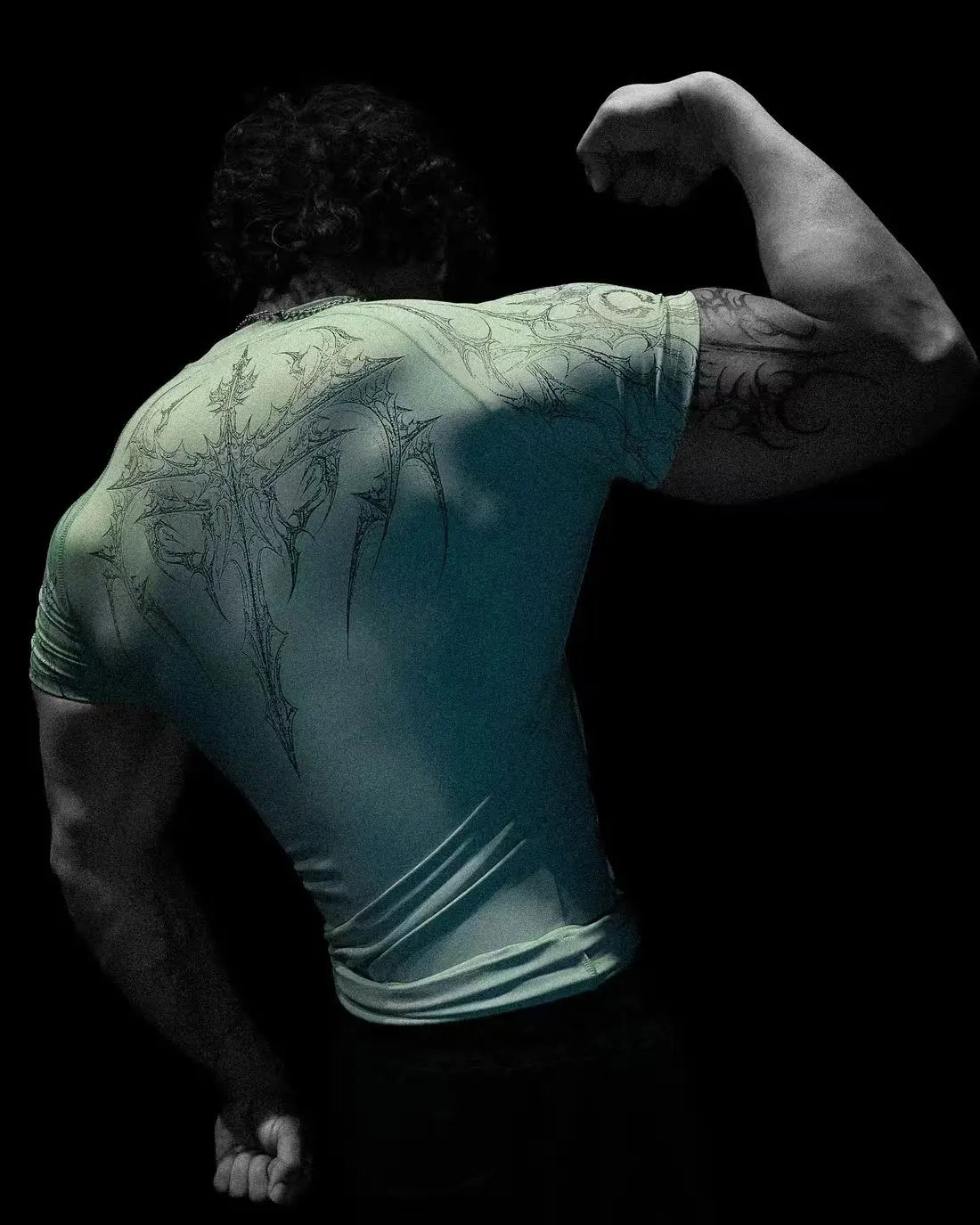 ALMASTRONG Men’s Gothic Gym T-shirt