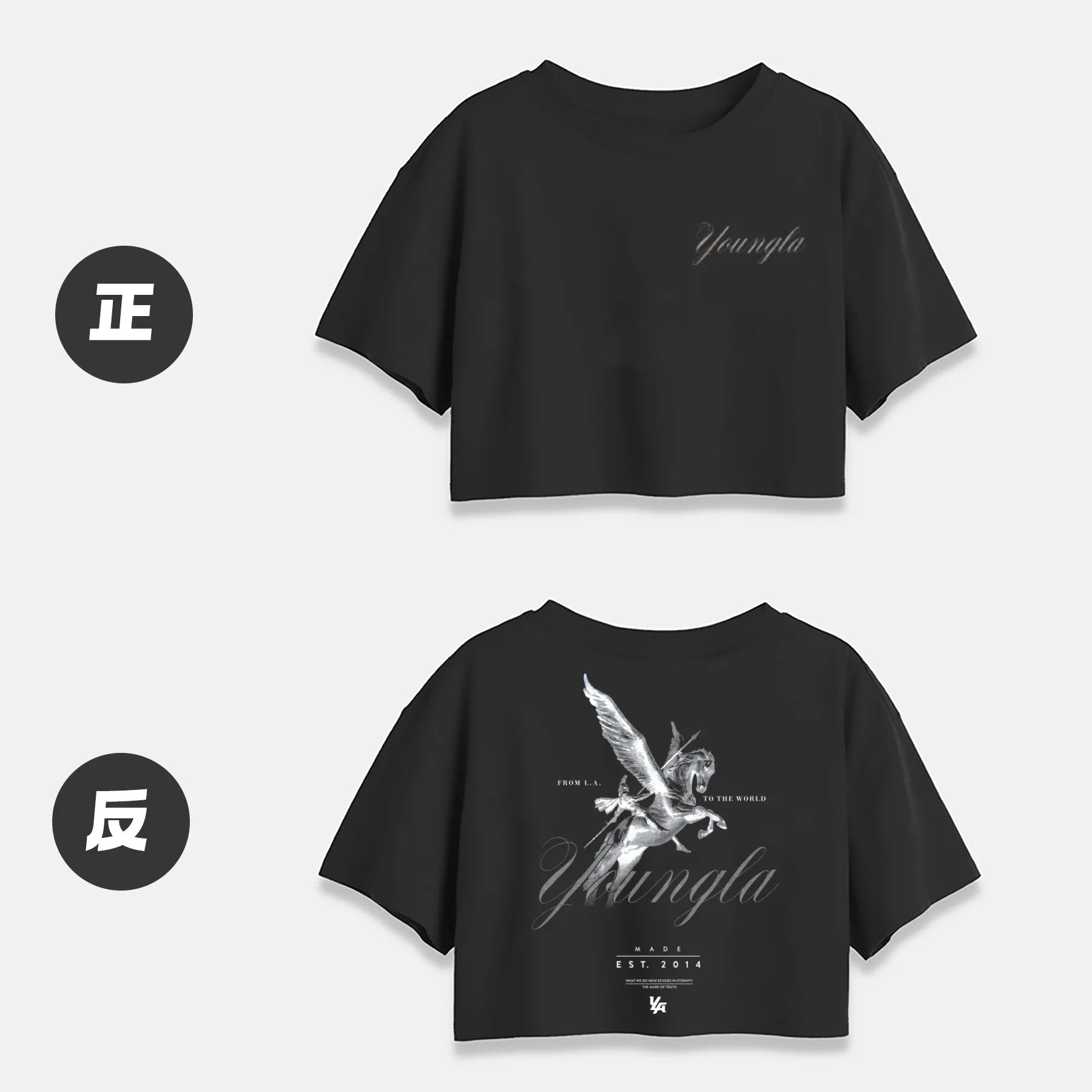 ALMASTRONG Women’s Cotton Crop Top – Short Sleeve Casual Loose T-Shirt