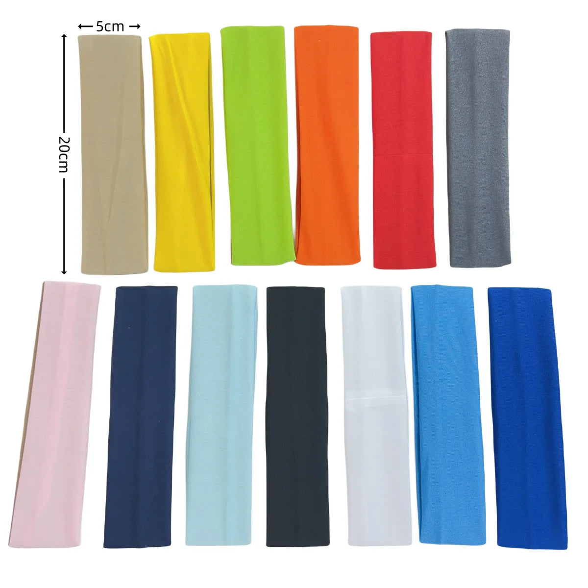 2PCS/Set Sports Yoga Hair Band Solid Running Absorb Sweat Headband For