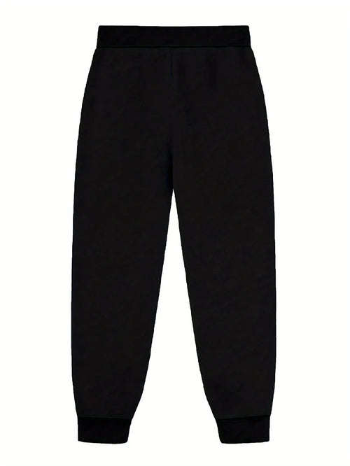 2025 Autumn and Winter Mens Black Flame Jogging Pants Loose Sweatpants