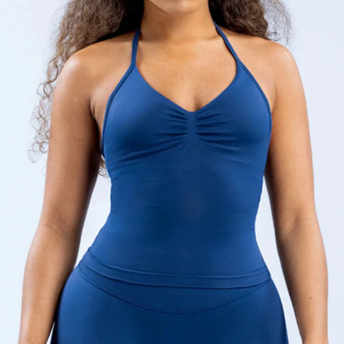 Impact Longline Strappy Gym Top Backless Gym Clothes Women Scrunch