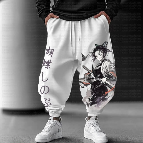 Demon Slayer Anime Print Gym Pants Men Women Streetwear Casual