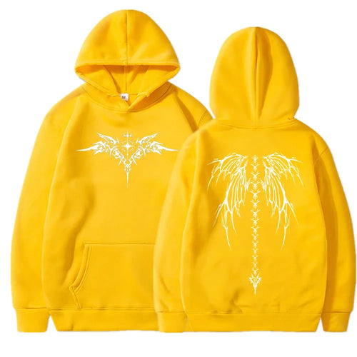 Men’s Wing Print Hoodie – Fashionable Long Sleeve