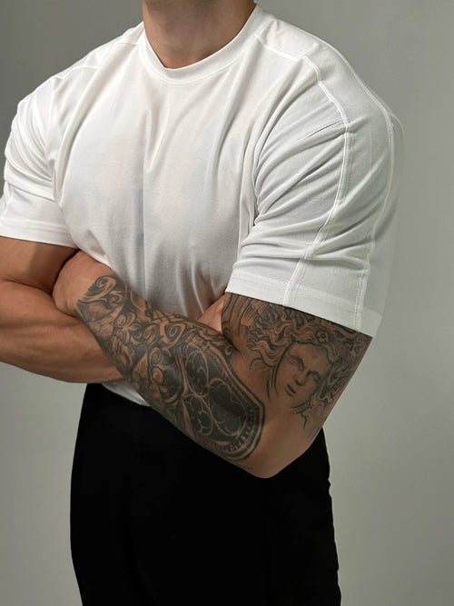 230g Heavy Cotton American Retro Sports Short Sleeve Men's Summer