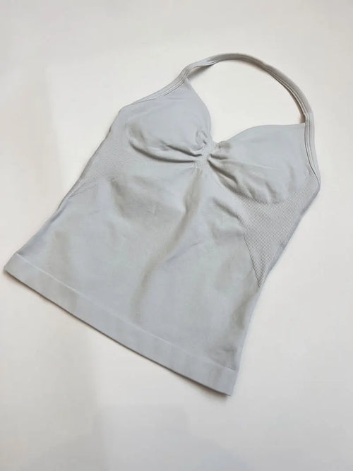 ALMASTRONG Women’s Seamless Longline Yoga Tank – Strappy Gym Top