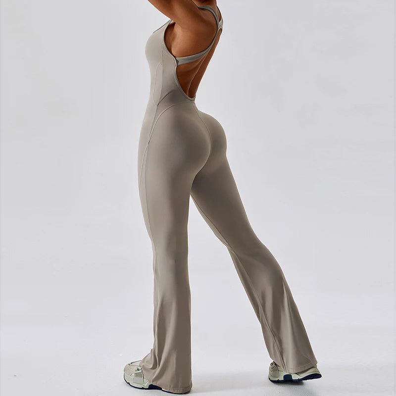 ALMASTRONG women's sports jumpsuit, yoga and fitness romper, stretch gym set for training and workouts, comfortable workout bodysuit
