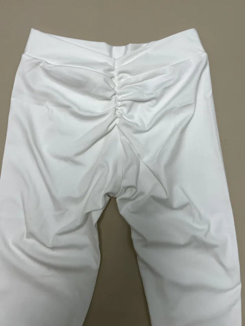 Women V Back Sports Yoga Leggings High Waist Scrunch Gym Sports