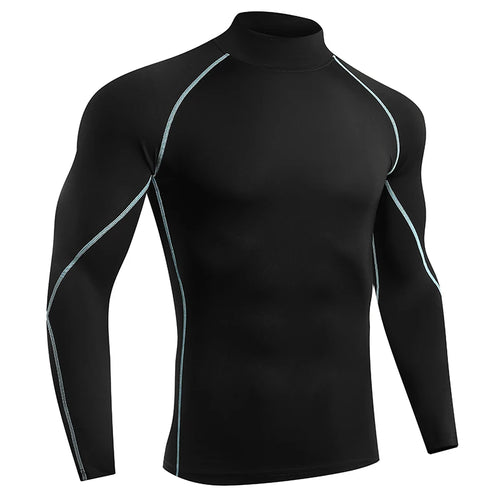 Men Running T shirt Quick Dry Bodybuilding Sport Shirt Long Sleeve