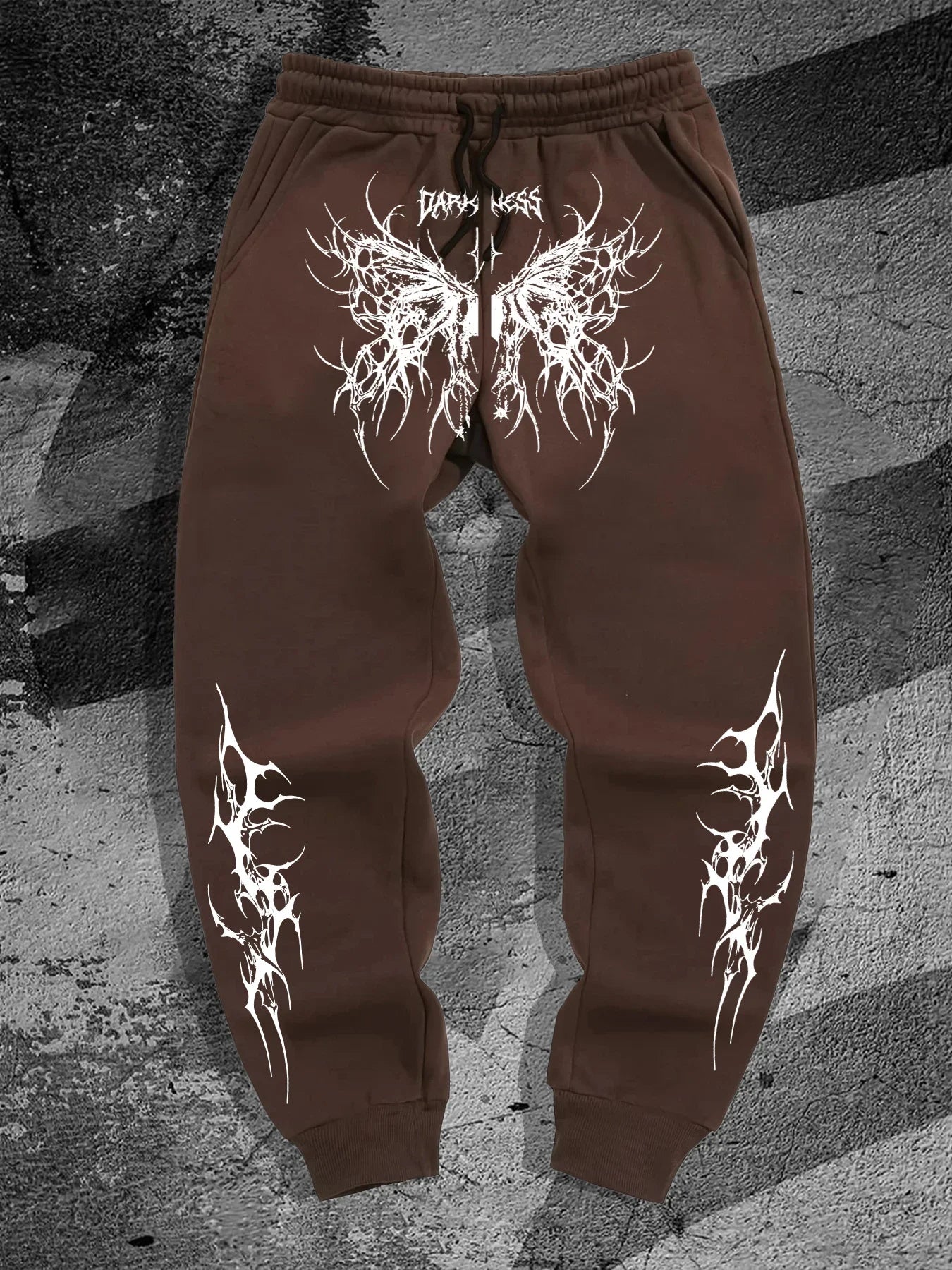 Featuring dark style printed sports pants, men's and women's street fashion pants, autumn and winter casual youth sports jogging - ALMASTRONG