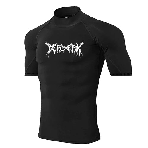 Summer Gym Fitness Stretch Top Men's Anime Compression Shirt Jiu-Jitsu