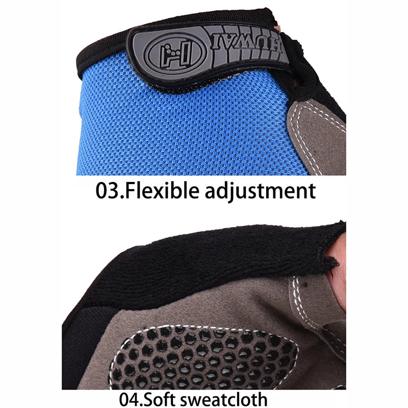Gym Gloves Fitness Training Fingerless Men Women Bodybuilding Exercise