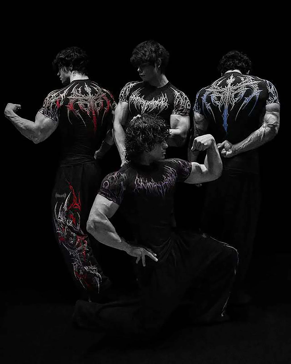 ALMASTRONG Men’s Gothic Gym T-shirt