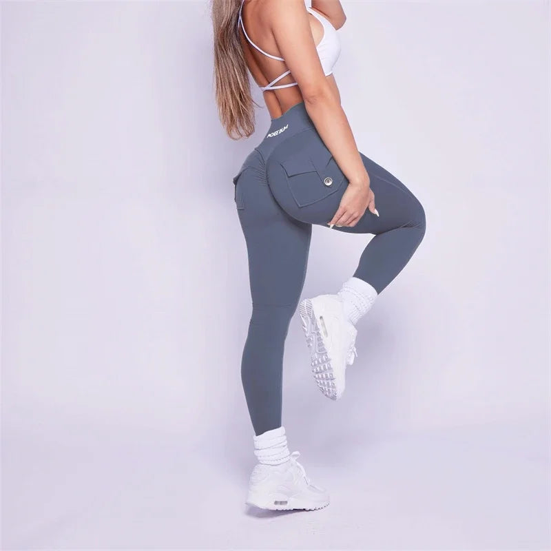Women Bum Leggings 2025 Women High Waist Tights Pants Peach Hips with