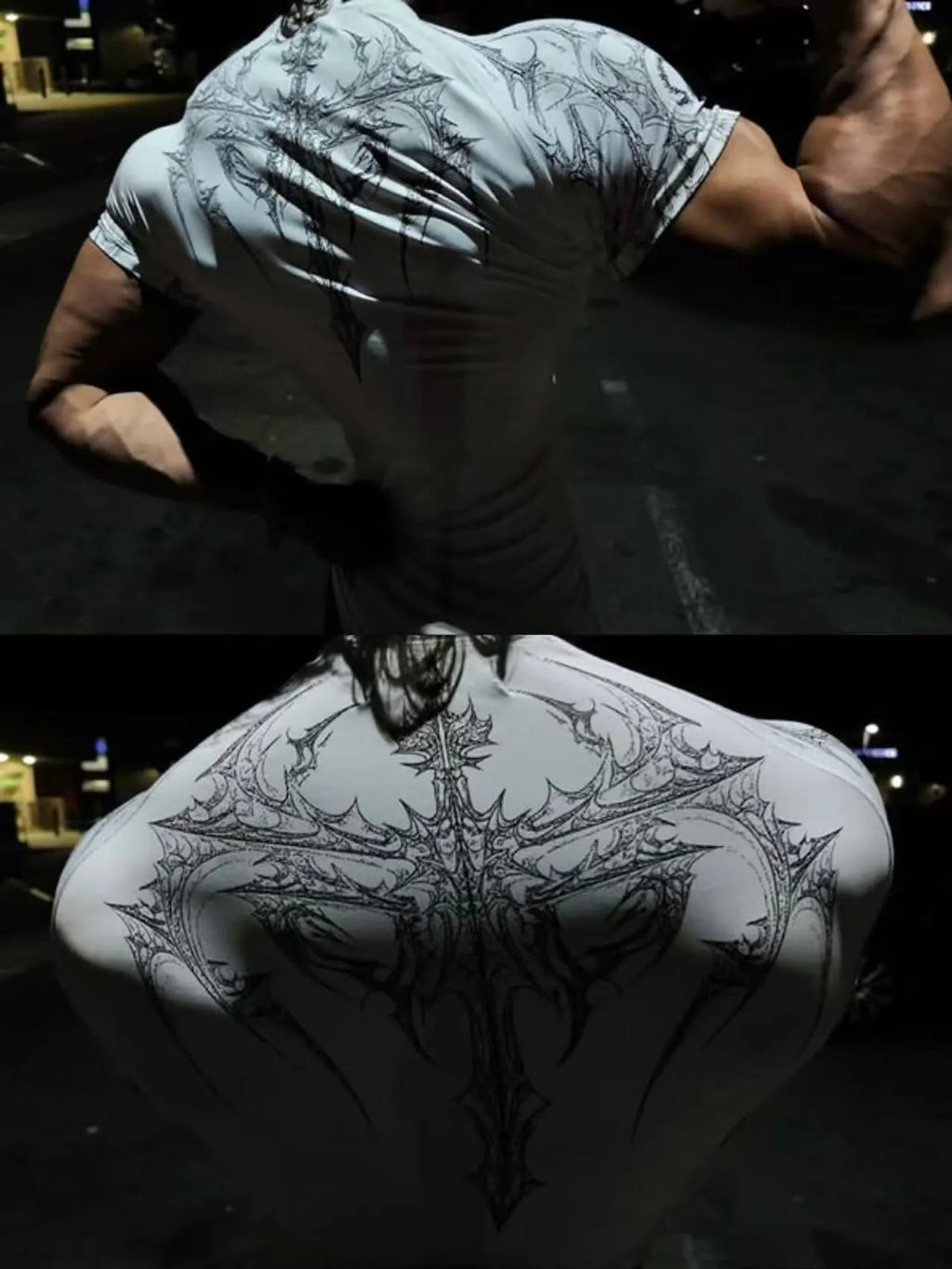 ALMASTRONG Men’s Gothic Gym T-shirt