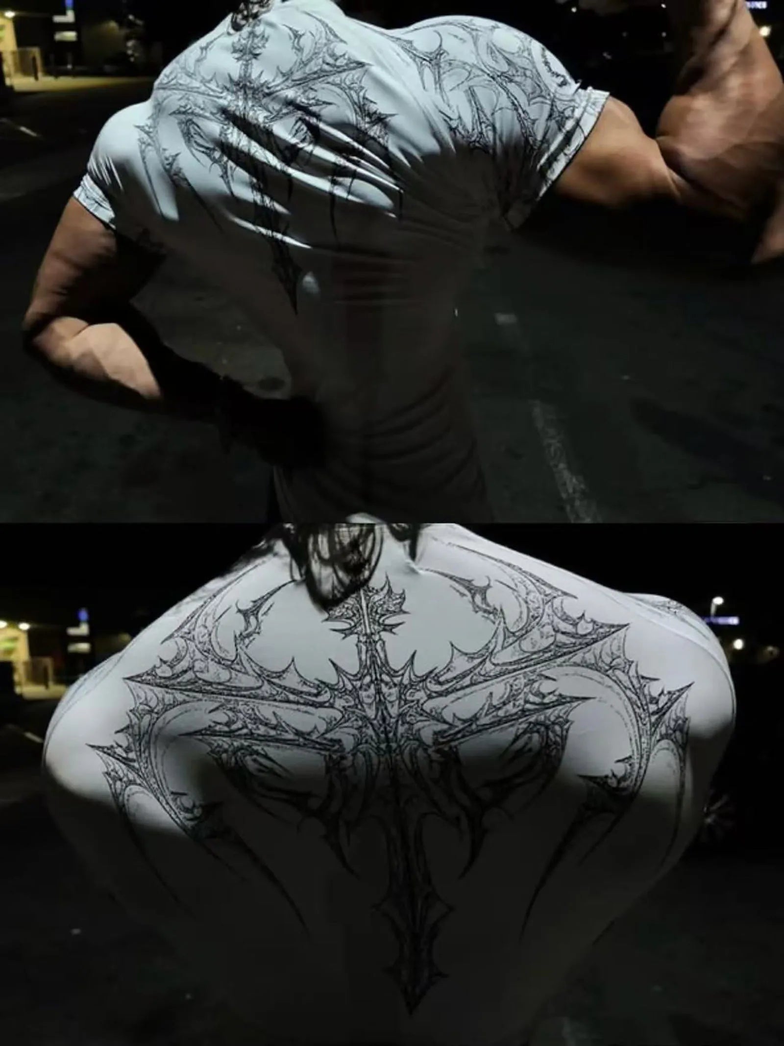 ALMASTRONG Men’s Gothic Gym T-shirt