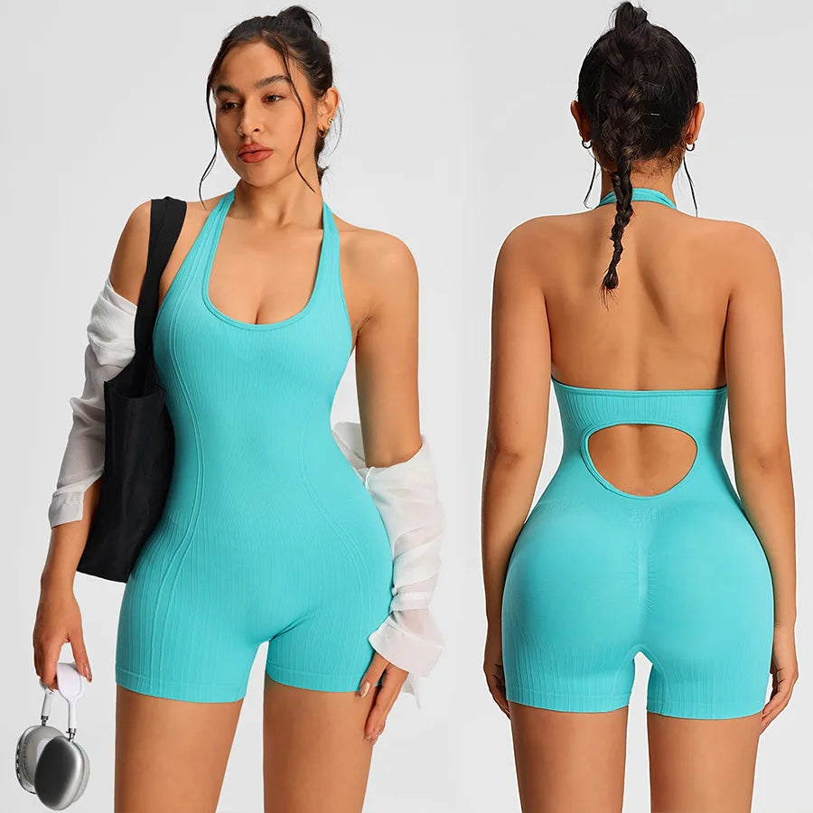 Summer Rompers Sportswear Woman Gym Combi-pants Women Jumpsuits Sport
