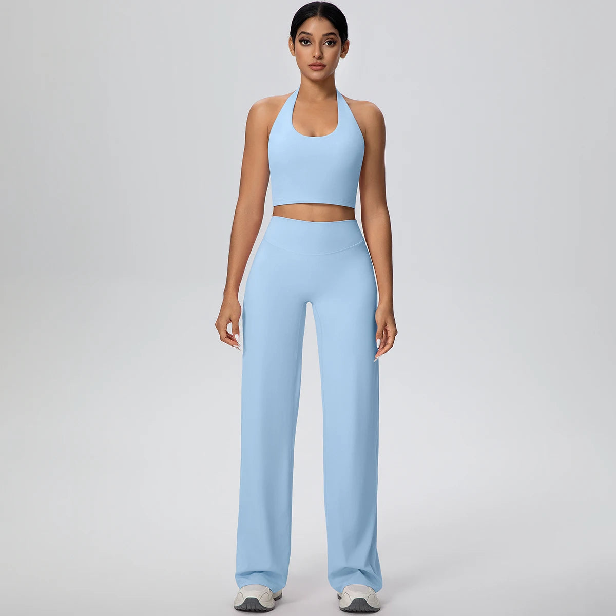 ALMASTRONG Women’s 2PCS Yoga Set – Backless Halter Bra & Pants