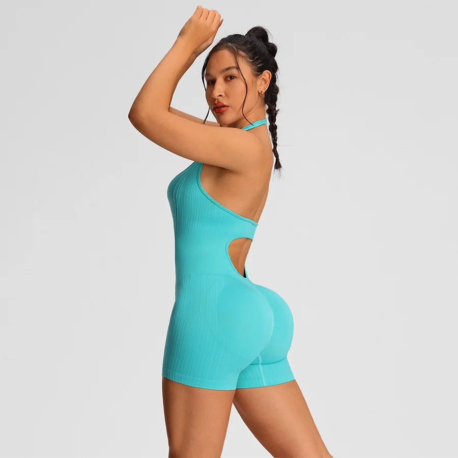 Summer Rompers Sportswear Woman Gym Combi-pants Women Jumpsuits Sport