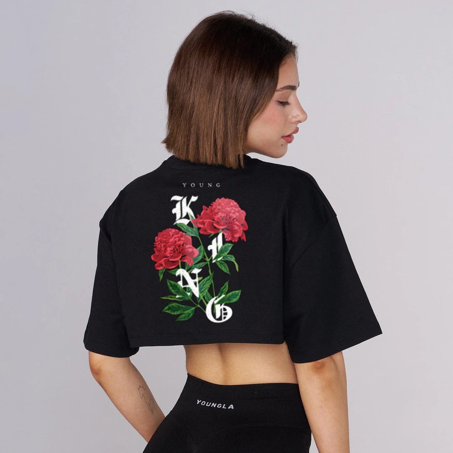 ALMASTRONG Women’s Cotton Crop Top – Short Sleeve Casual Loose T-Shirt