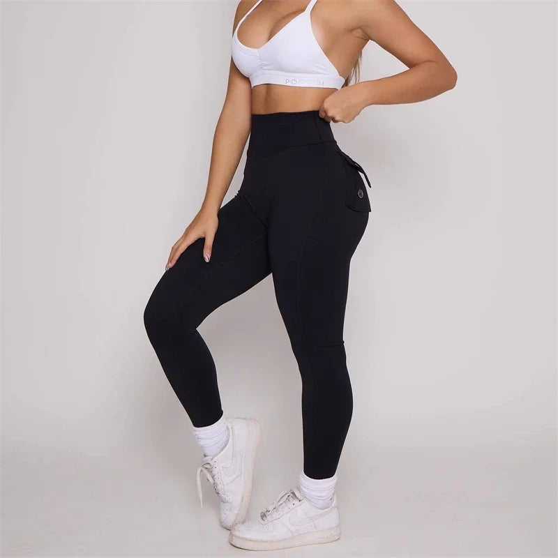 Women Bum Leggings 2025 Women High Waist Tights Pants Peach Hips with