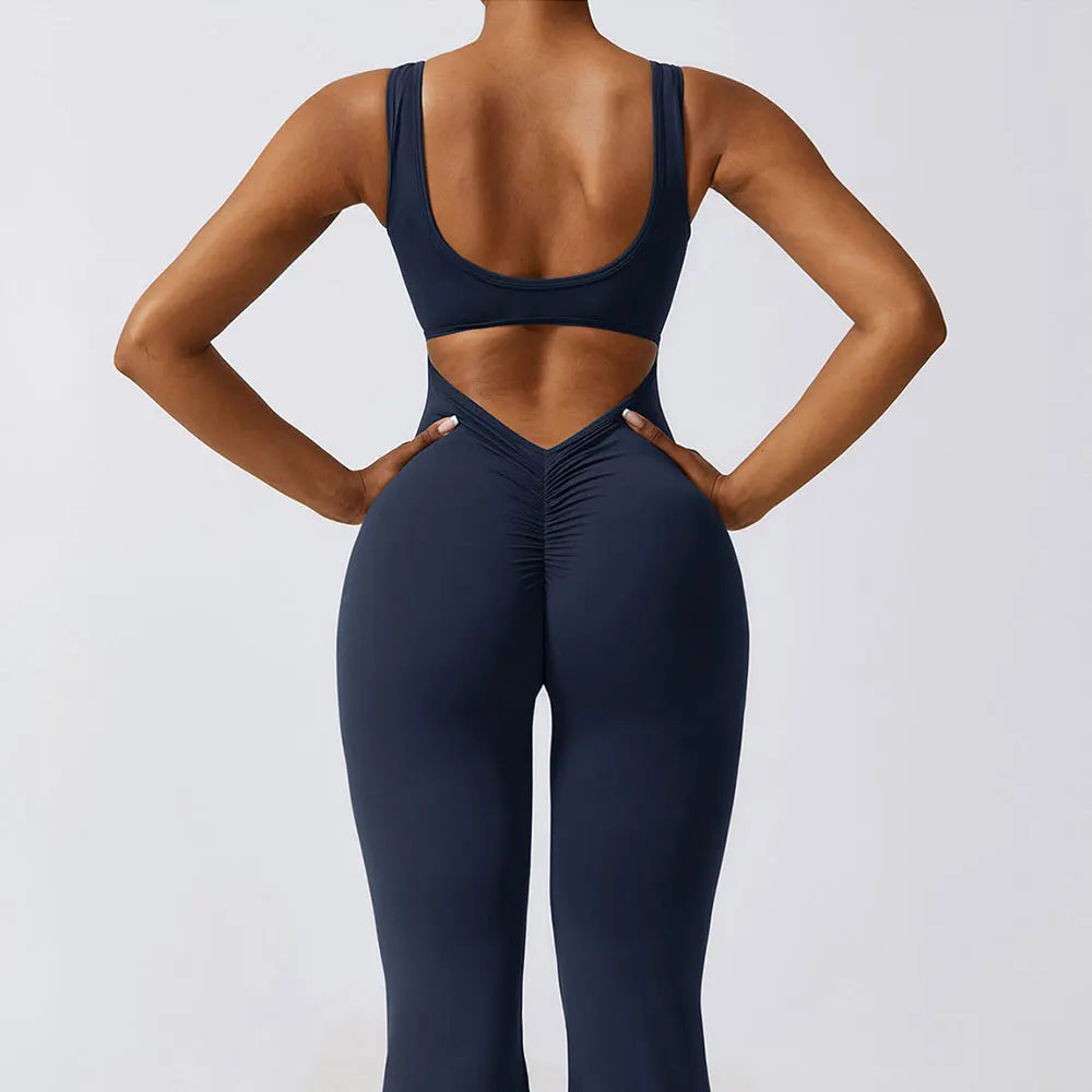 Women Tracksuit Sexy Jumpsuits Yoga Suit One-Piece Sport Fitness