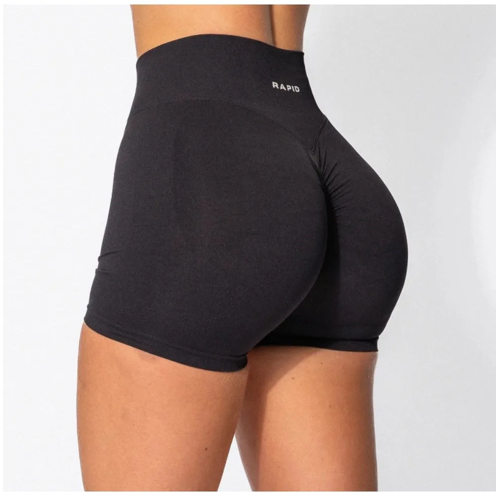 ALMASTRONG Women’s Seamless Scrunch Shorts –  Gym & Yoga Fit