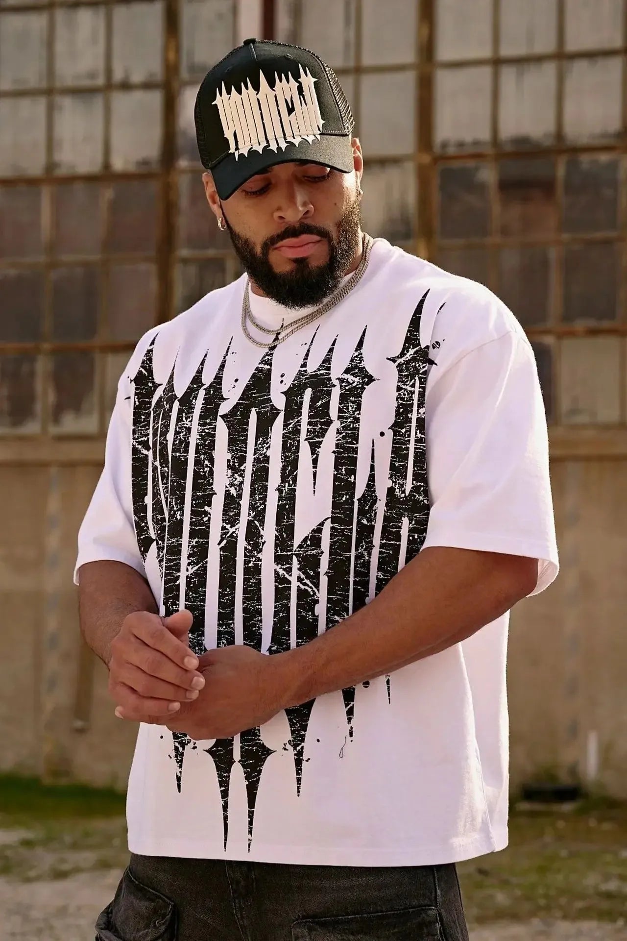 ALMASTRONG Men’s Oversized Sports T-Shirt – Cotton Gym & Training Tee