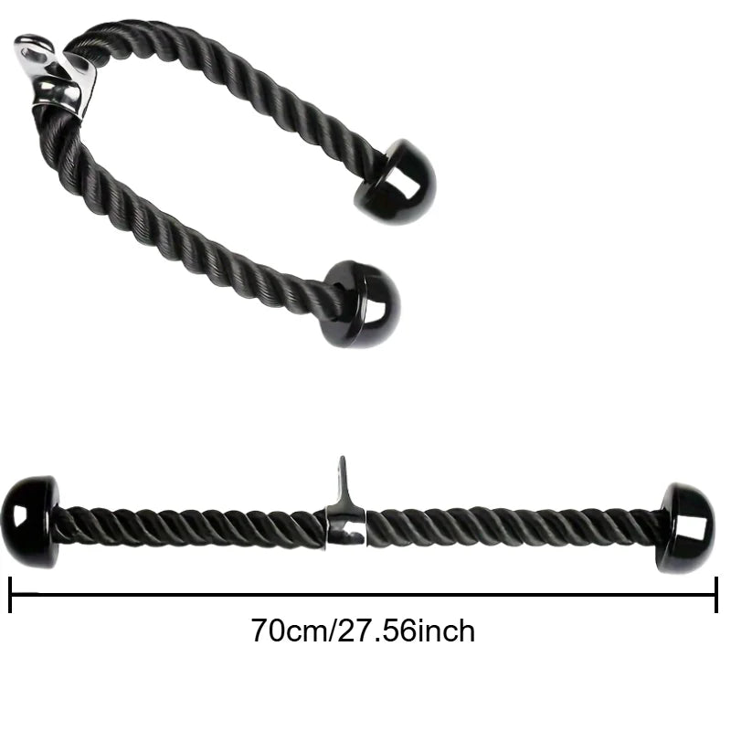 Triceps Rope – Double-Headed Nylon Cable Attachment