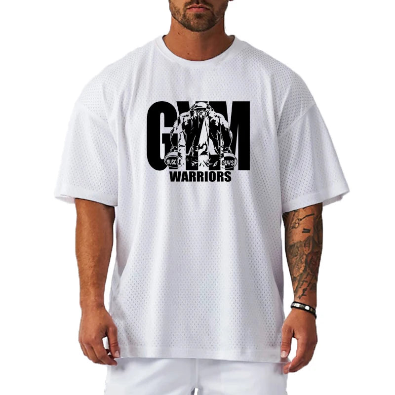 Oversized Loose Men's Casual Sport T-Shirt Gym Bodybuilding Fitness