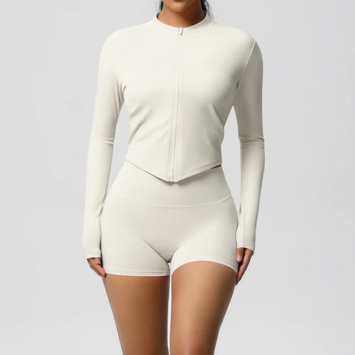 ALMASTRONG Women’s Yoga Set – Zipper Jacket & Hip-Lifting Leggings