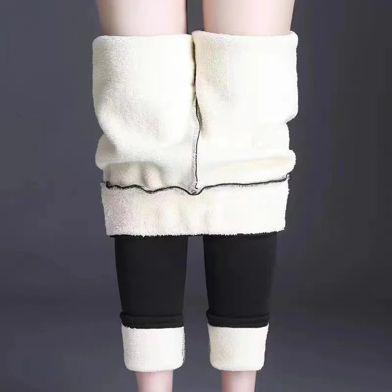 Ultra thick imitation lamb cashmere artificial velvet leggings winter