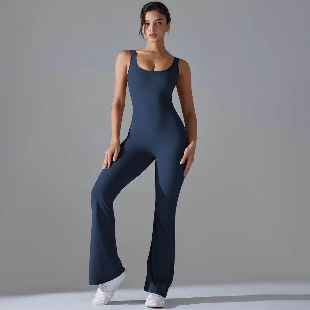 ALMASTRONG Women’s Gym Jumpsuit Set – Yoga Training Sportswear Suit