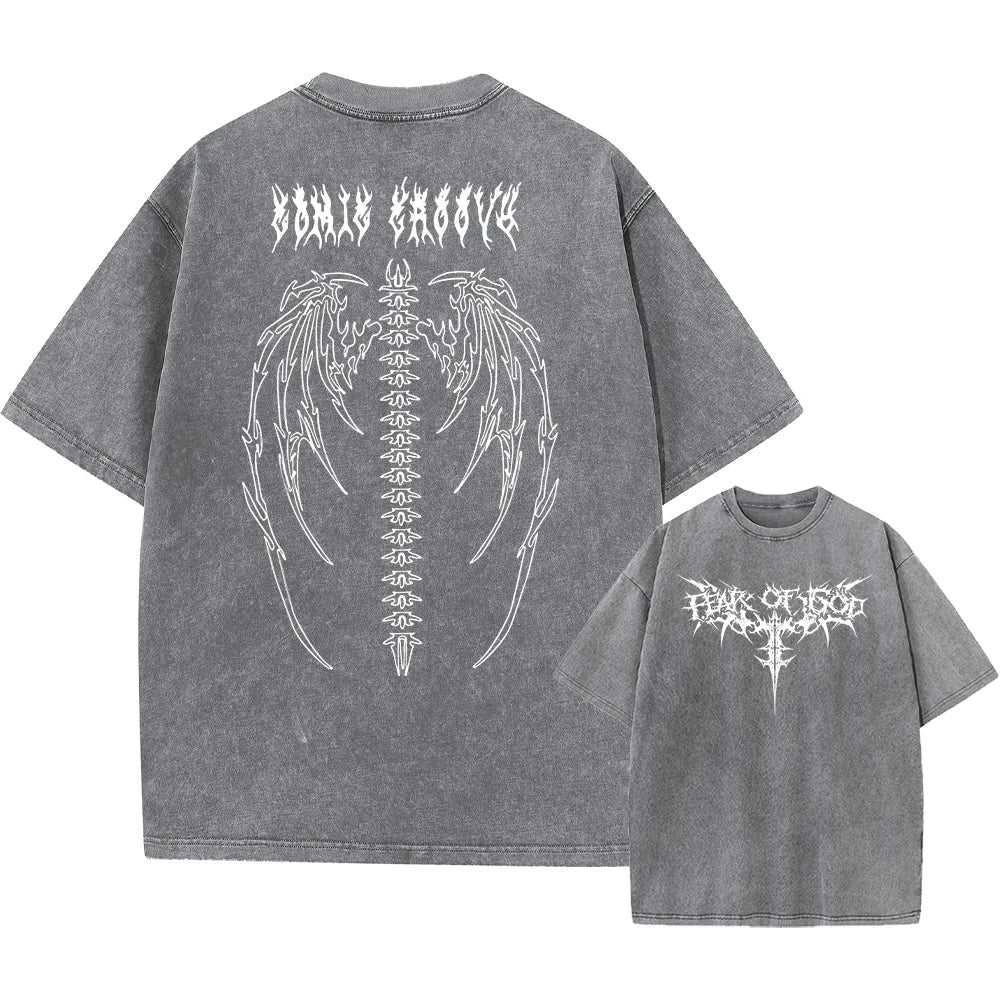 ALMASTRONG Oversized Vintage Gym T-Shirt – Heavyweight Cotton Tee for Men