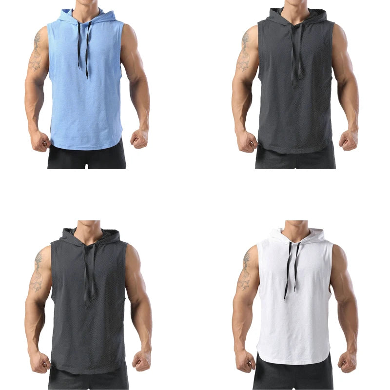 Summer Men Gym Tank Top Quick Dry Sleeveless Shirt Basketball Running