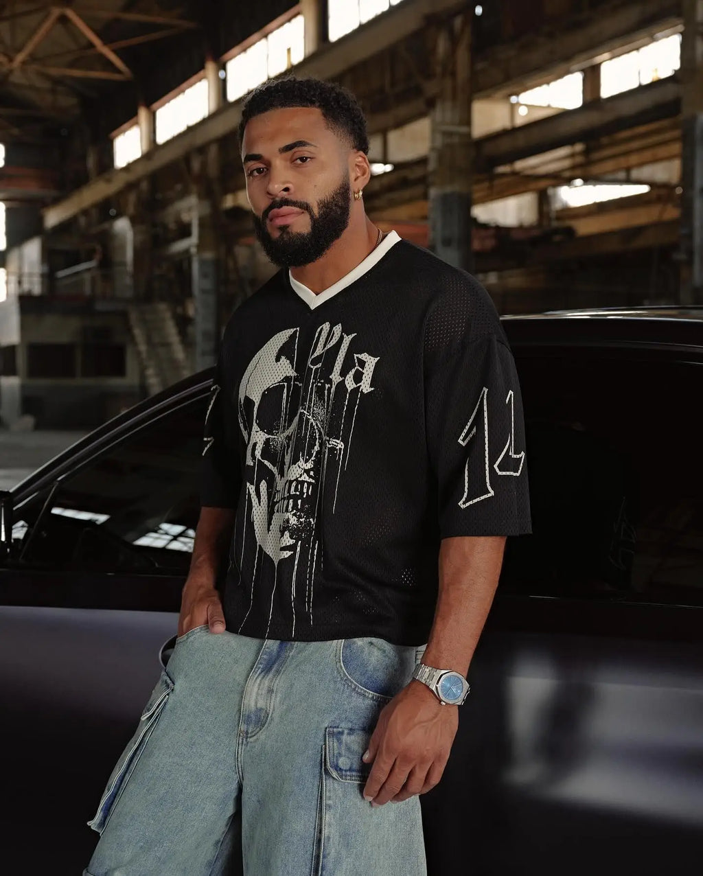 ALMASTRONG Men’s Oversized Mesh T-Shirt – Quick-Dry Sports Fitness Top