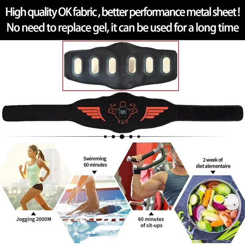 EMS Abdominal Toning Belt – Abs & Muscle Trainer for Men & Women