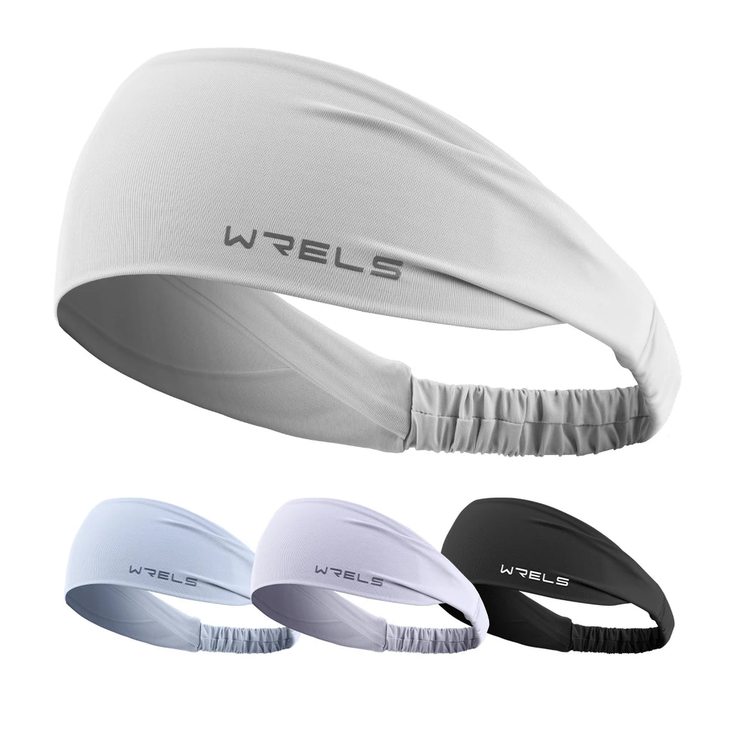 WRELS Sport Headband Running Fitness Sweatband Elastic Absorbent Sweat