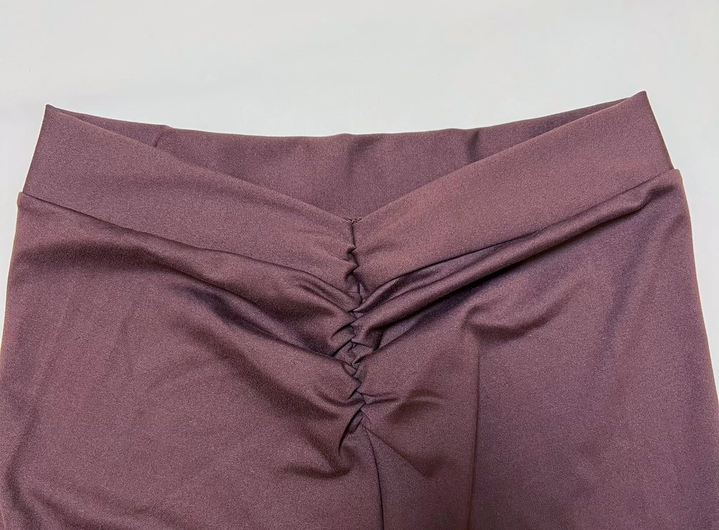 Women V Back Sports Yoga Leggings High Waist Scrunch Gym Sports