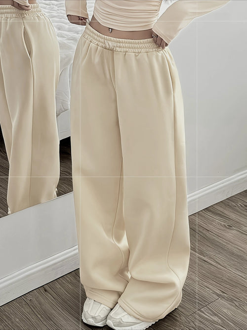 ALMASTRONG Unisex Cotton Jogger Pants – Loose Fit Drawstring Wide-Leg