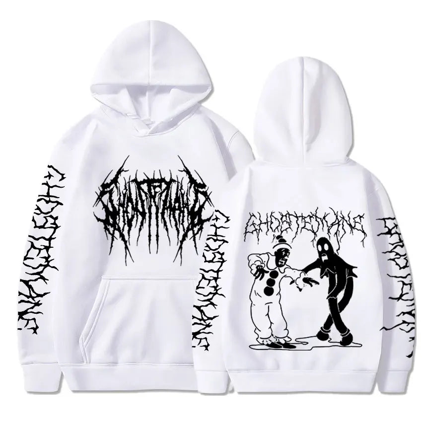 Ghostemane Double Sided Print Hoodie Men's Fashion Hip Hop Metal Rock Hoodies Gothic Oversized Sweatshirt Tracksuit Streetwear - ALMASTRONG