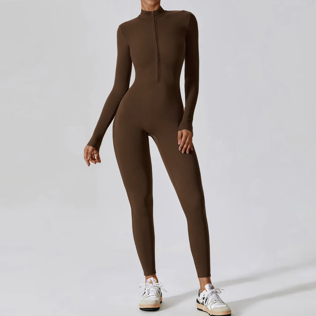 SculptEase Long Sleeve Fitness Jumpsuit