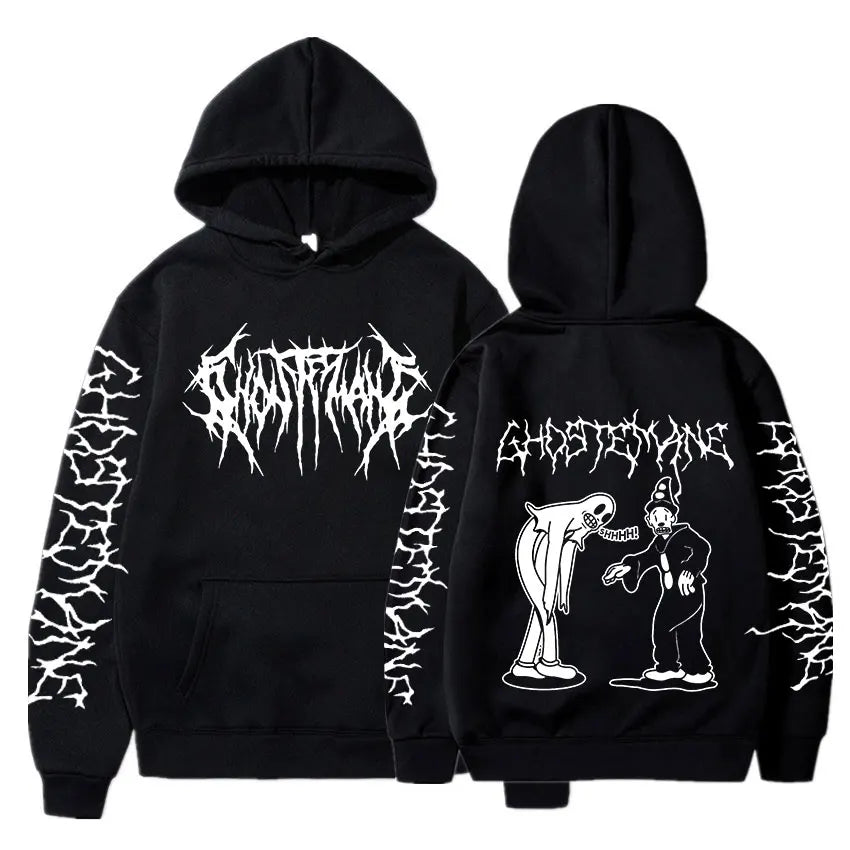 Ghostemane Double Sided Print Hoodie Men's Fashion Hip Hop Metal Rock Hoodies Gothic Oversized Sweatshirt Tracksuit Streetwear - ALMASTRONG