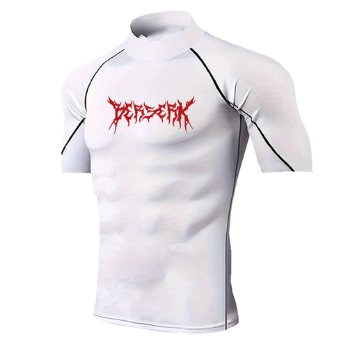 Summer Gym Fitness Stretch Top Men's Anime Compression Shirt Jiu-Jitsu