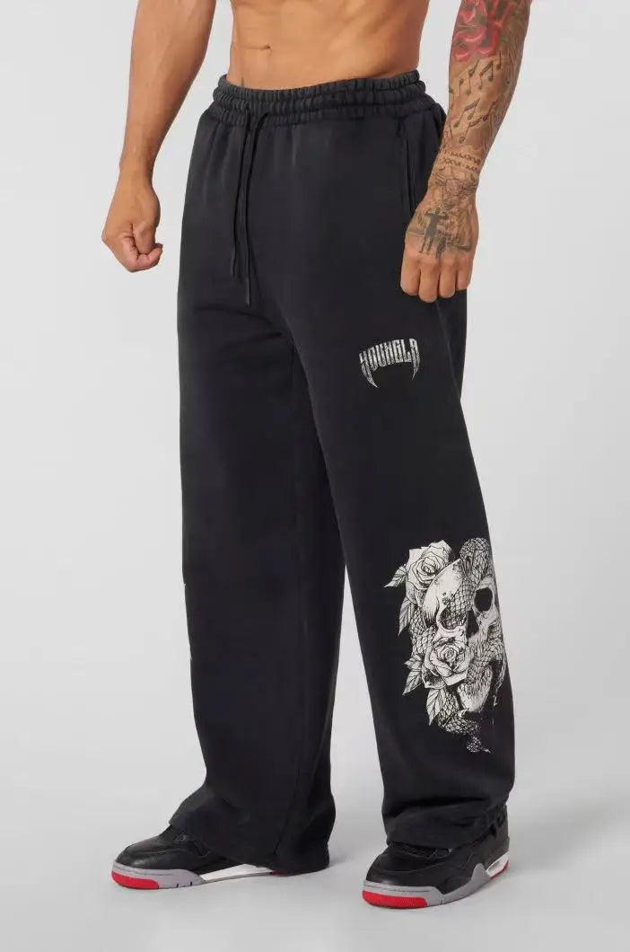Fashion brand printed high street casual pants jogging sports casual fashion sports street sports retro pants new hot sale - ALMASTRONG